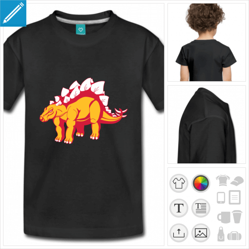 t-shirt enfant stegosaurus  crer soi-mme